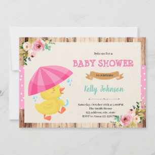 Invitation Carton d'invitation pour une douche parapluie cana