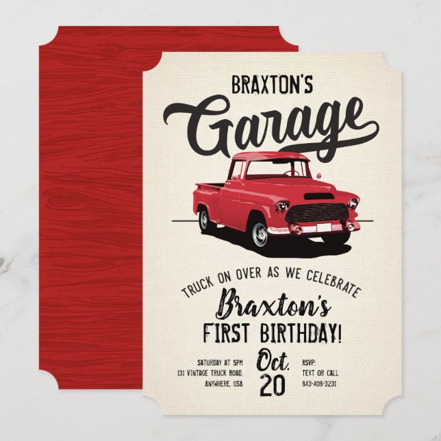 Invitation Carton d'invitation pour une fête d'anniversaire a (Devant / Derrière)