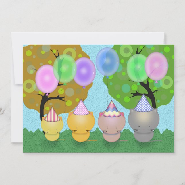Invitation Carton d'invitation pour une fête d'anniversaire a (Devant)