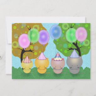Invitation Carton d'invitation pour une fête d'anniversaire a