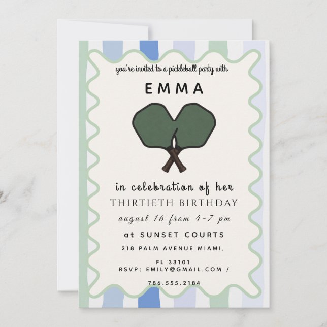 Invitation Carton d'invitation pour une fête d'anniversaire d (Devant)