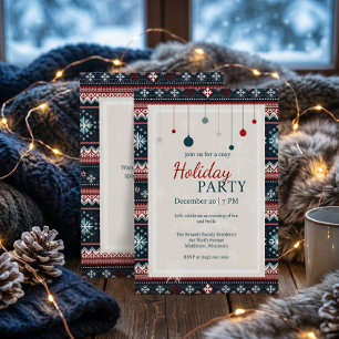Invitation Carton d'invitation pour une fête de vacances cosy