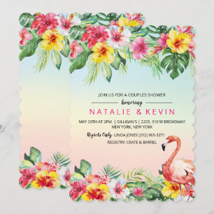 Invitation Carton d'invitation pour une fête prénuptale de fl