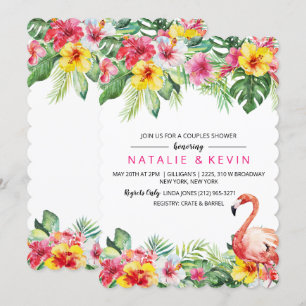 Invitation Carton d'invitation pour une fête prénuptale de fl