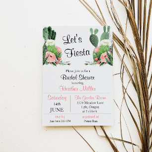 Invitation Carton d'invitation pour une fête prénuptiale aqua