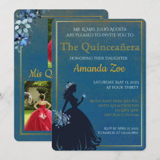 Invitation Carton d'invitation pour une Quinceañera