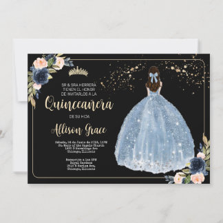 Invitation Carton d'invitation pour une Quinceañera espagnole