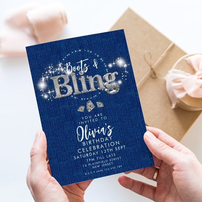 Invitation Carton d'invitation pour une soirée Bottes de Cowb (Créateur téléchargé)