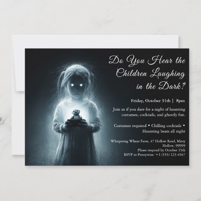 Invitation Carton d'invitation pour une soirée de Halloween a (Devant)