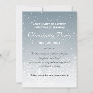Invitation Carton d'invitation pour une soirée de Noël au flo