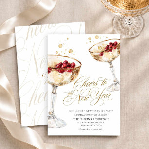Invitation Carton d'invitation pour une soirée de Nouvel An a