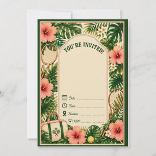 Invitation Carton d'invitation rétro imprimable pour annivers