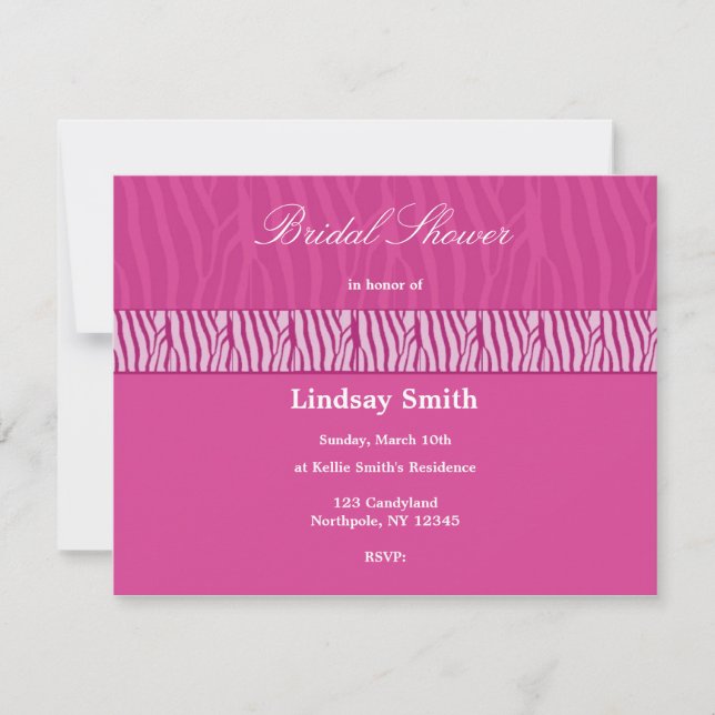 Invitation Carton d'invitation rose parfait pour une fête pré (Devant)