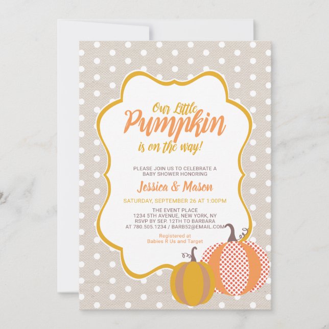 Invitation Carton d'invitation rustique de bébé pour la fête  (Devant)