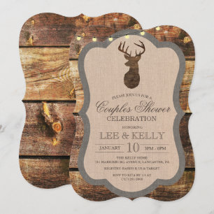 Invitation Carton d'invitation Rustique pour un Mariage avec