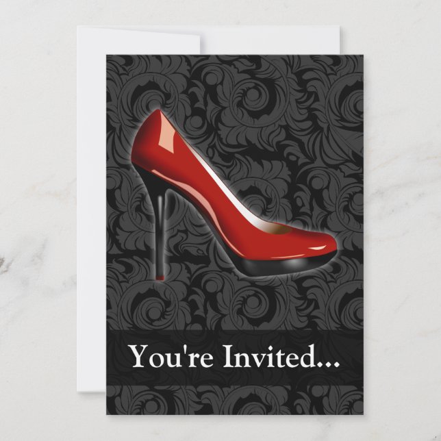 Invitation Carton d'invitation Sassy Red Shoe (Devant)