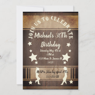 Invitation Carton d'invitation silhouette de cowboy pour anni