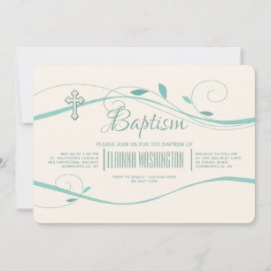 Invitation Carton d'invitation Tourbillons de turquoise