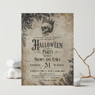 Invitation Carton d'invitation Vintage gothique pour une fête