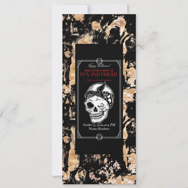 Invitation Carton d'invitation vintage pour Halloween - Fête  (Devant)