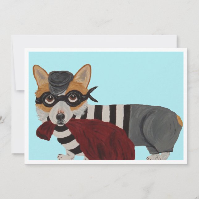 Invitation Carton d'invitation Voleur Corgi (Devant)