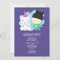 Carton mignon Unicorn & Birdie Anniversaire