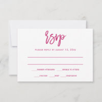 Carton-réponse RSVP | Calligraphie au pinceau - Ma