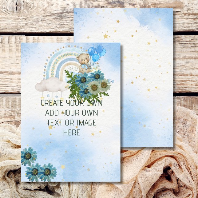 Invitation Carton vierge Ajoutez votre propre DIY On peut à p (Créateur téléchargé)