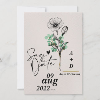 Invitation cartons de sauvegarde de date