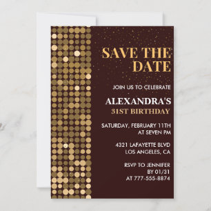 Invitation Cartons d'invitation 31e anniversaire Save the dat