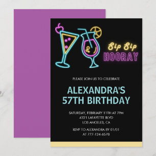 Invitation Cartons d'invitation 57ème anniversaire Cocktail N