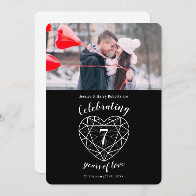 Invitation Cartons d'invitation à la fête de l'anniversaire d (Devant / Derrière)