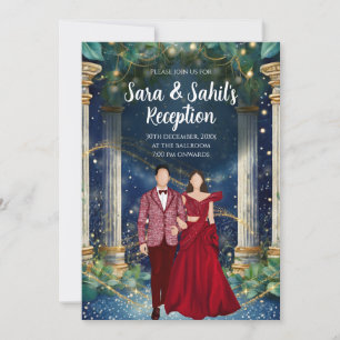 Invitation Cartons d'invitation à la réception Sangeet Indien