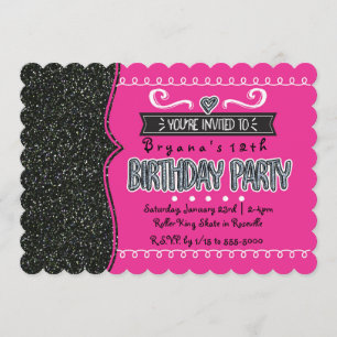 Invitation Cartons d'invitation à une fête de filles à paille