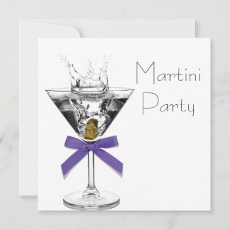 Invitation Cartons d'invitation à une soirée Purple Martini e