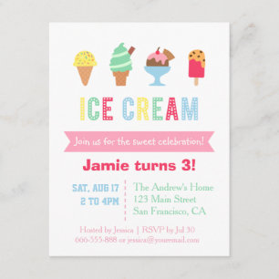 Invitation Cartons d'invitation colorés et gourmands pour une