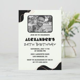 Invitation Cartons d'invitation d'anniversaire 26 ans Hommes