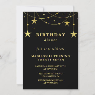 Invitation Cartons d'invitation d'anniversaire 27 ans noirs a