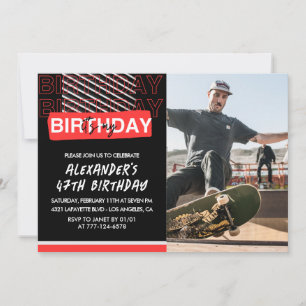 Invitation Cartons d'invitation d'anniversaire 47 ans hommes