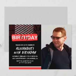 Invitation Cartons d'invitation d'anniversaire 66 ans hommes
