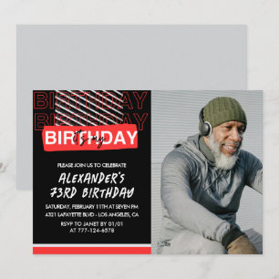 Invitation Cartons d'invitation d'anniversaire 73 ans hommes