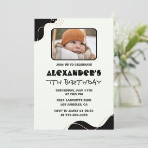 Invitation Cartons d'invitation d'anniversaire 7 ans Garçon S
