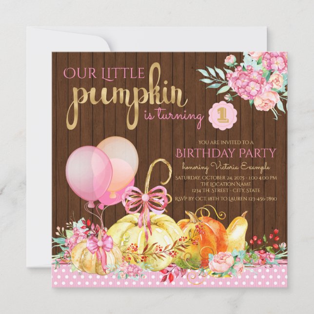 Invitation Cartons d'invitation d'anniversaire Petite Fille C (Devant)