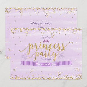 Invitation Cartons d'invitation d'anniversaire Rose Princesse