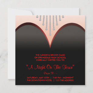 Invitation Cartons d'invitation de bal de promo en tenue de s