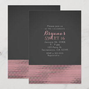 Invitation Cartons d'invitation de fête à paillettes Glam mod