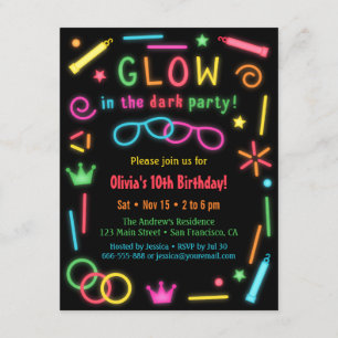 Invitation Cartons d'invitation de fête d'anniversaire fausse