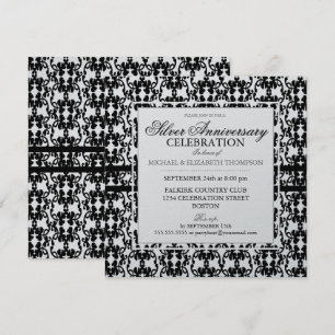 Invitation Cartons d'invitation de fête de jubilé d'argent à 