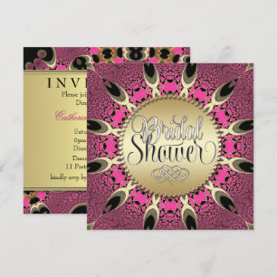 Invitation Cartons d'invitation de fête de mariage funky rose