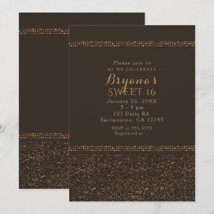 Invitation Cartons d'invitation de fête glamour scintillante 